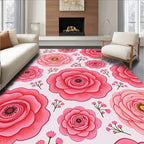 Pink Floral Patterned Charm Rug
