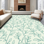 Vine Leaf Outline Pattern Rug