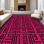 Geometric Maze Design Rug