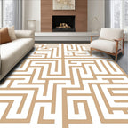 Geometric Maze Pattern Rug
