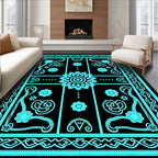 Geometric Floral Symmetry Design Rug