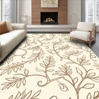 Elegant Vine Leaf Pattern Rug