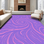 Purple Pink Swirl Pattern Rug