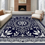 Intricate Floral Medallion Pattern Rug