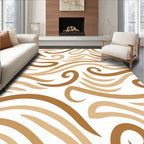 Abstract Curved Lines Pattern Rug