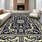 Elegant Scrollwork Floral Pattern Rug