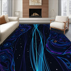 Abstract Cosmic Swirls Pattern Rug