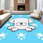 Cute Dog Paw Print Pattern Rug