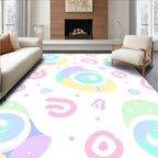 Pastel Swirl Dot Pattern Rug