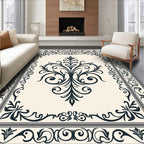 Classic Ornate Floral Damask Design Rug