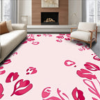 Whimsical Floral Abstract Print Rug