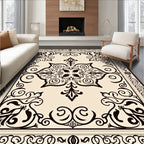 Ornate Floral Medallion Pattern Rug