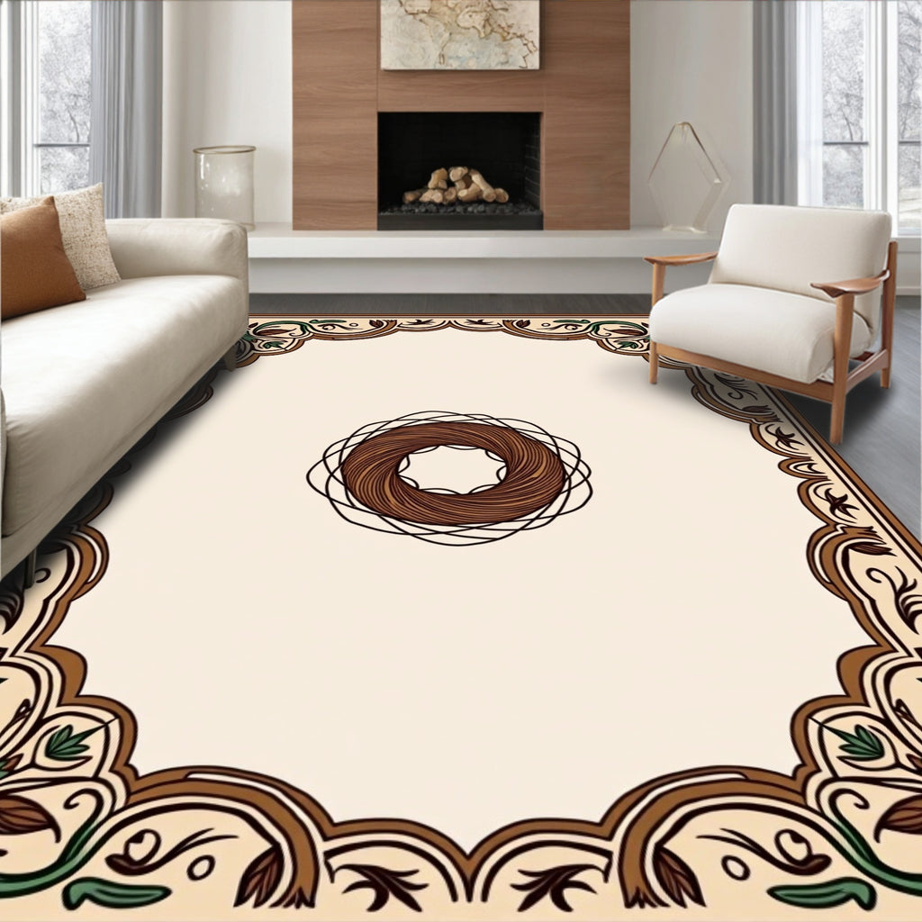 Orante Floral Scroll Design Rug