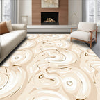 Creamy Swirl Abstract Pattern Rug