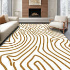 Abstract Wavy Stripe Pattern Rug