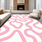 Pink Swirl Pattern Rug