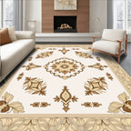 Floral Border With Medallion Center Rug