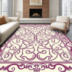 Ornate Magenta Swirl Pattern Rug