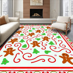 Cute Gingerbread Man Pattern Rug