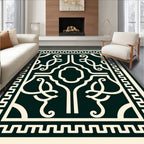 Elegant Cream Lattice Design Rug
