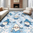 Charming Gnomes Snowflake Pattern Rug