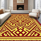 Bold Geometric Maze Pattern Design Rug