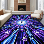 Celestial Midnight Blue Starry Rug
