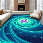 Cosmic Swirl Abstract Design Rug