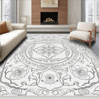 Vintage Floral Arrangement Outline Design Rug