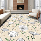 Whimsical Botanical Garden Pattern Rug