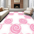 Pink Swirl Lollipop Pattern Rug