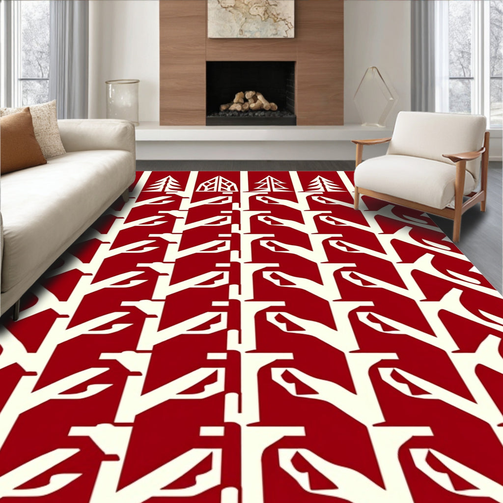 Abstract Tree And Branch Pattern Rug