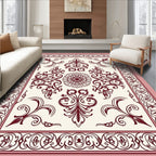 Classic Floral Medallion Damask Pattern Rug