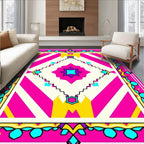 Vibrant Geometric Patterned Statement Rug