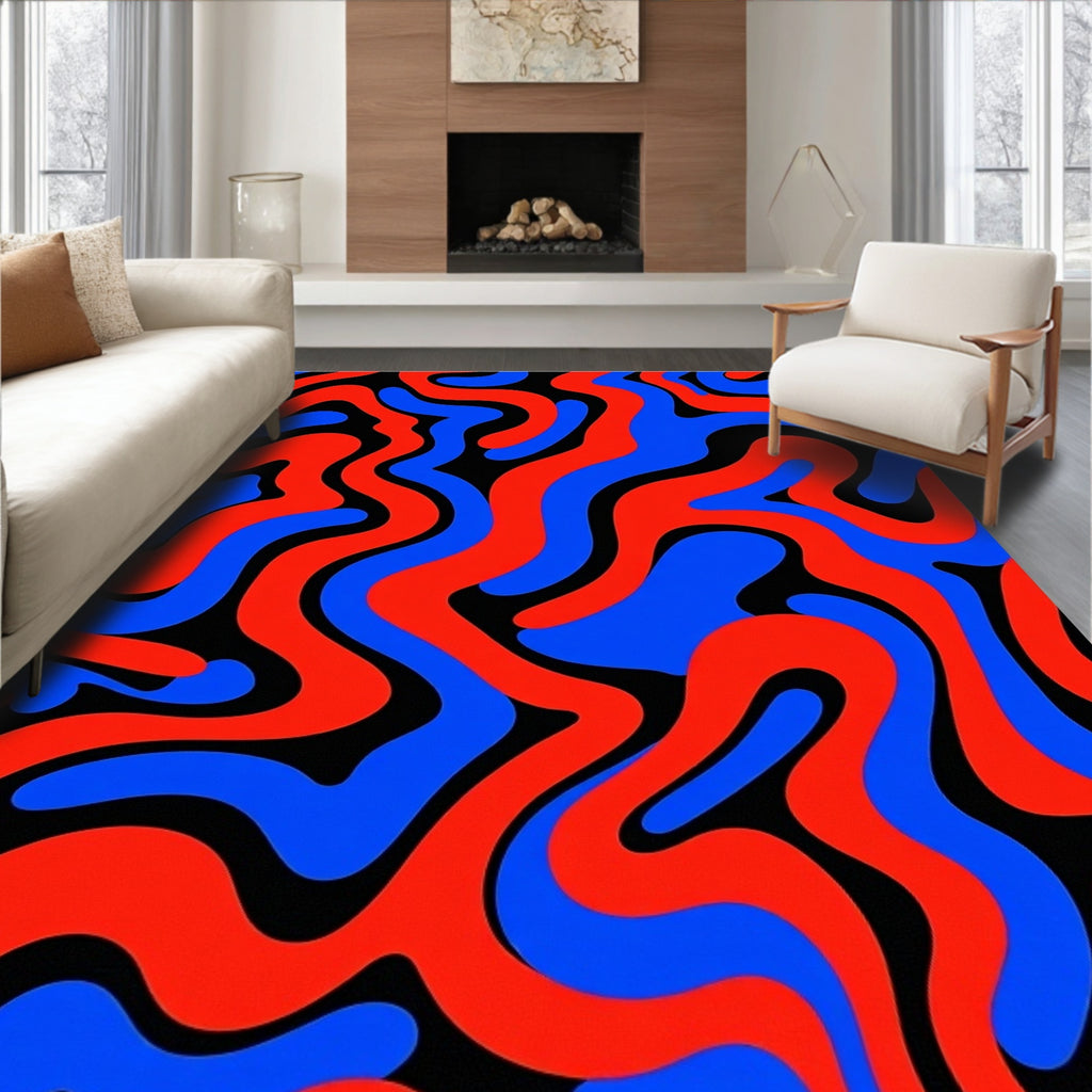 Bold Abstract Swirls Rug