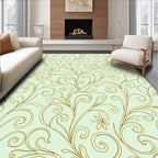 Elegant Swirling Floral Vine Pattern Rug