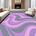 Pastel Swirls Soft Wave Design Rug
