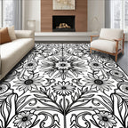Art Nouveau Floral Mandala Design Rug