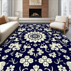 Floral Mandala Patterned Ground Rug