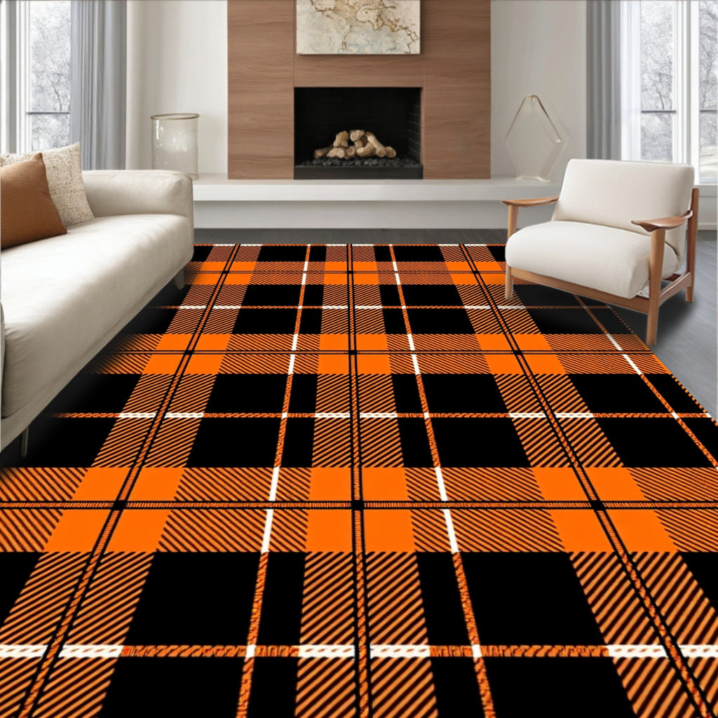 Classic Plaid Pattern Design Rug