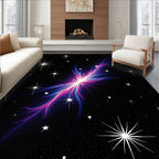 Cosmic Nebula Swirl Starry Night Rug