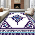Ornate Geometric Floral Tile Design Rug