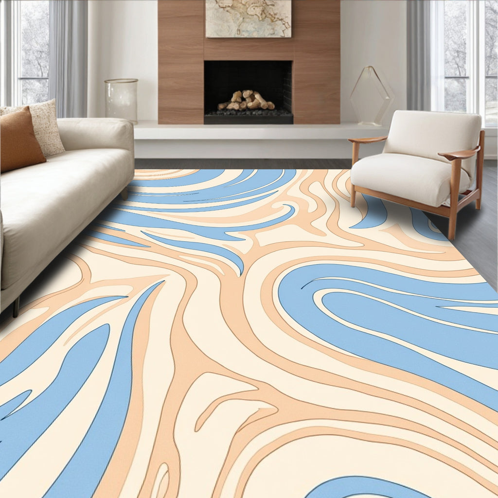 Abstract Swirl Pattern Rug