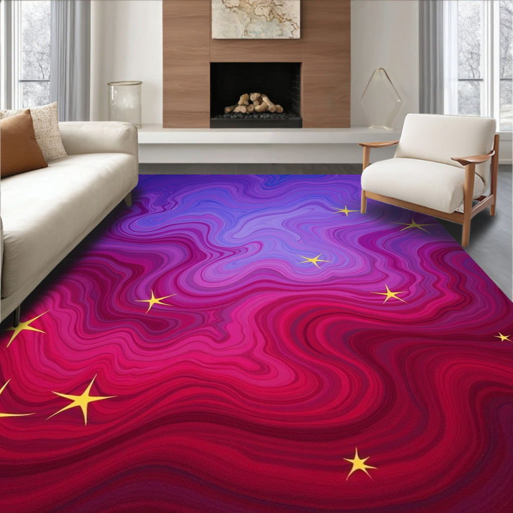 Cosmic Swirl Starry Night Rug