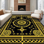 Ornate Sunburst Golden Pattern Rug