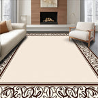 Elegant Scrollwork Border Design Rug