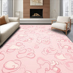 Abstract Pink Cloud Pattern Rug