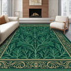 Emerald Garden Vines Border Rug