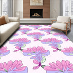 Pastel Floral Repeating Pattern Design Rug