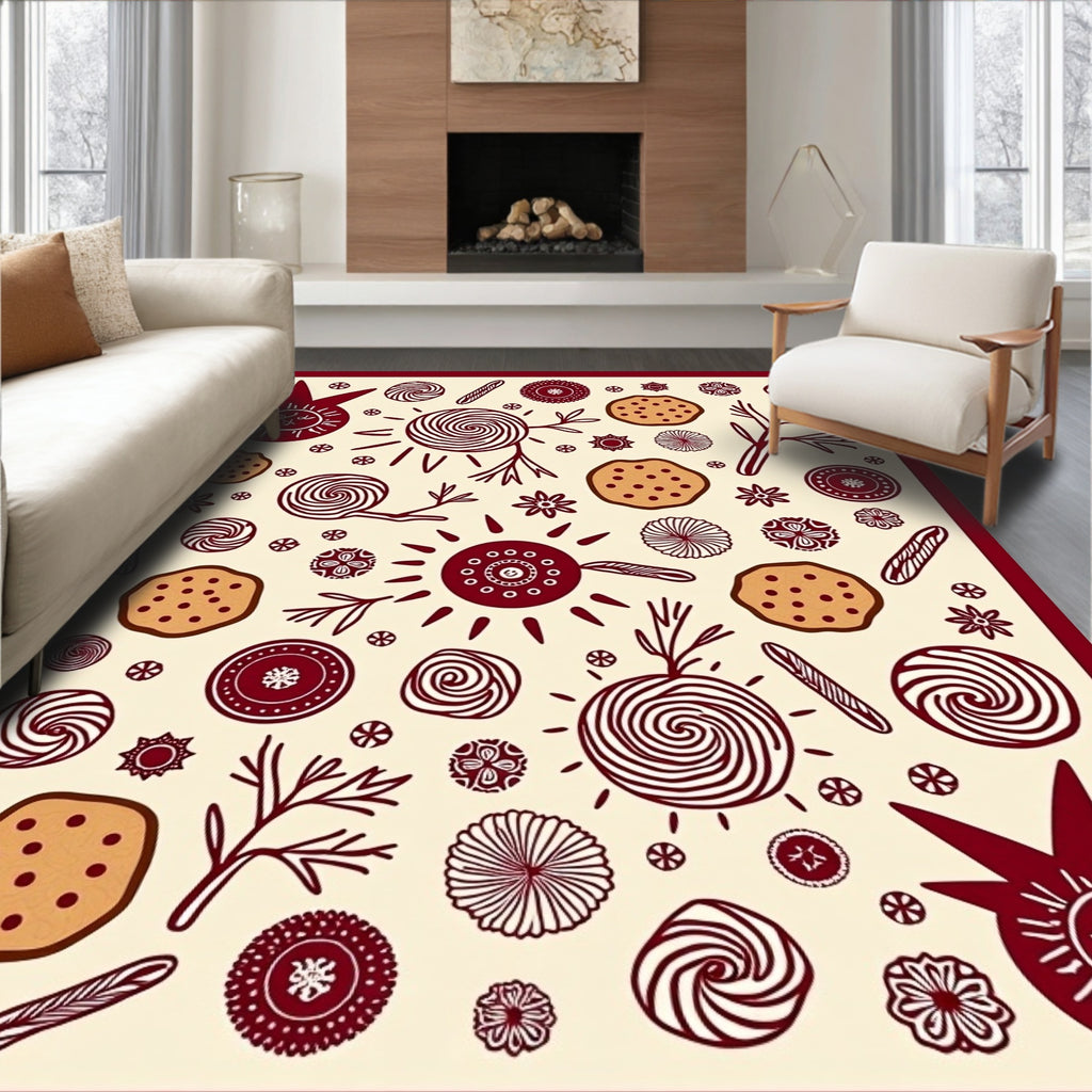 Whimsical Sun and Star Pattern Rug